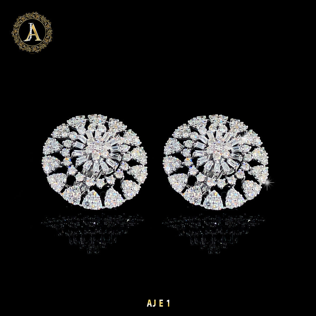 Diamond Earring Studs in White Gold